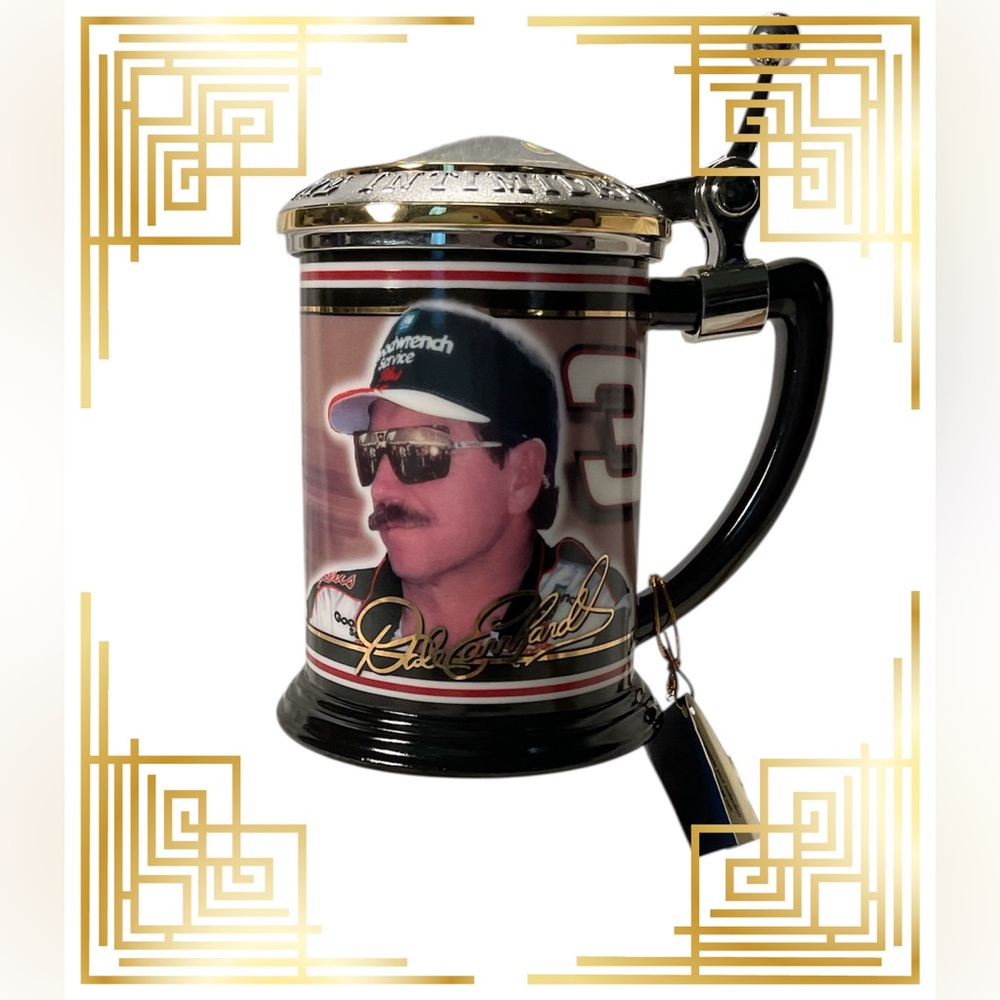 Dale Earnhardt #3 NASCAR Collector Tankard Beer Stein Mug Franklin Mint